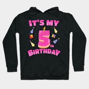 Sweet Donut Its My 5Th Birthday 5 Yrs Old Hoodie